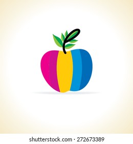 colorful abstract apple vector illustration 