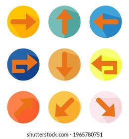Colorful Abstract Arrows Vector Design Set eps10