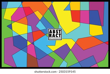 Fondo de arte abstracto colorido. una combinación de motivos ondulatorios y Formas geométricas. Se puede utilizar para fondos de presentación, redes sociales, Fondos de pantalla y carteles.