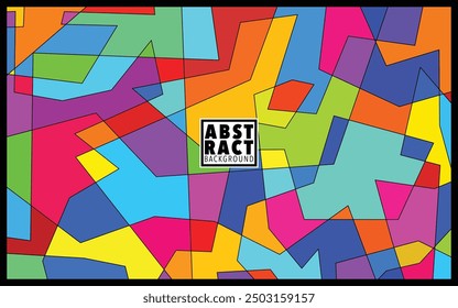 Colorful abstract art background. a combination of wave motifs and geometric shapes. It can be used for presentation backgrounds, social media, wallpapers, and posters.