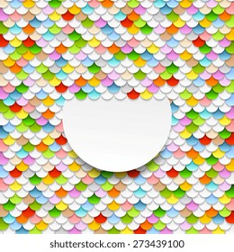 Colorful abstract art background. Paper circles vector design