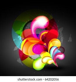 colorful abstract art vector illustration