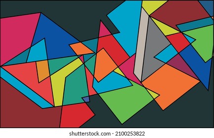 colorful abstract art for wall decoration