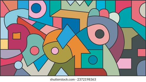 colorful abstract art for wall decoration
