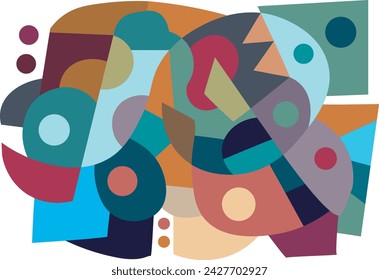 colorful abstract art for wall decoration
