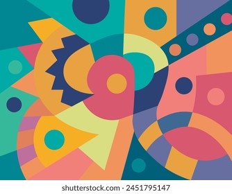 colorful abstract art for wall decoration
