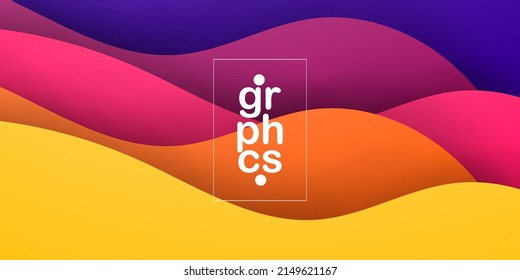 colorful abstract backcground with fluid design. yellow orange blue pink purple 3d concept. eps10 vector