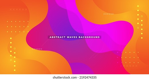 fondo colorido abstracto con diseño fluido. concepto 3d amarillo azul naranja rosa púrpura. vector eps10