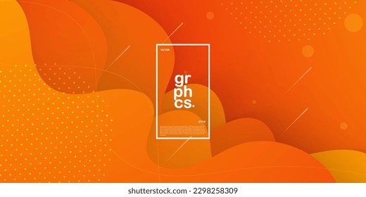 Colorful abstract backcground with fluid design. orange 3d geometric pattern concept. Eps10 vector