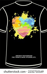 Colorful Abstract Backgound, full of patterns. Can be used for t-shirts, stickers, mugs, etc. EPS format. Editable.
