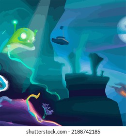 A colorful and abstract background