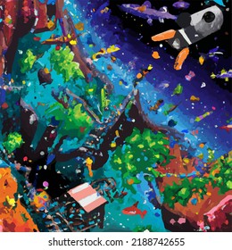 A colorful and abstract background
