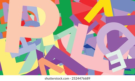 colorful abstract background alphabet, vector wallpaper design, pop art rainbow
