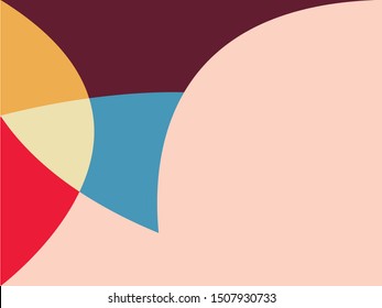 Colorful abstract background with angled blocks, squares, diamonds, rectangle and triangle shapes layered in abstract modern art style background pattern/Made in pastel colors