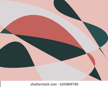 Colorful abstract background with angled blocks, squares, diamonds, rectangle and triangle shapes layered in abstract modern art style background pattern/Made in pastel colors