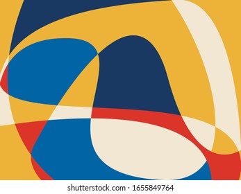 Colorful abstract background with angled blocks, squares, diamonds, rectangle and triangle shapes layered in abstract modern art style background pattern/Made in pastel colors