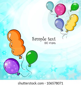 Colorful abstract background with balloons