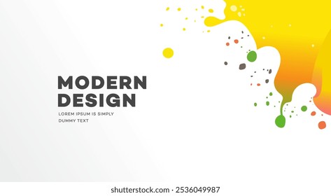Modelo de banner de plano de fundo abstrato colorido
