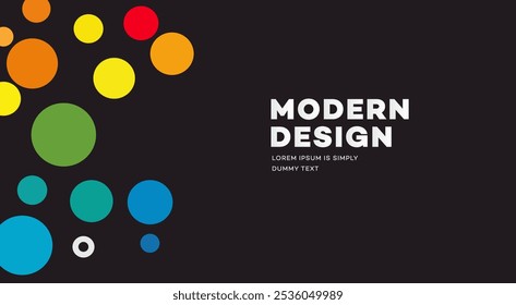 Modelo de banner de plano de fundo abstrato colorido