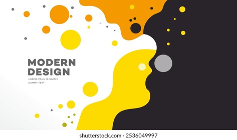 Modelo de banner de plano de fundo abstrato colorido