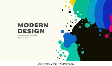 Colorful abstract background banner template