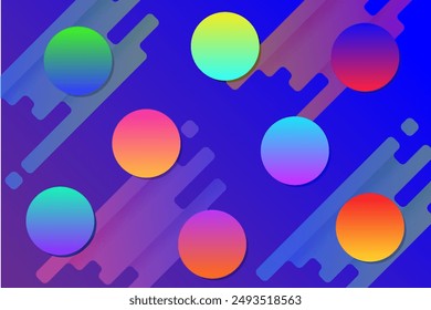Fondo abstracto colorido para los Anuncios, forma de fondo redondeada de degradado.