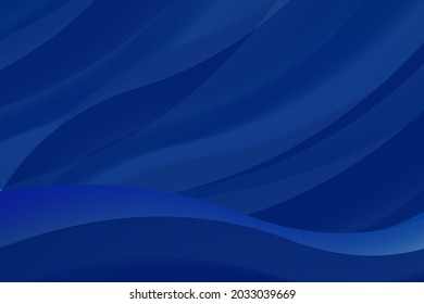Colorful abstract background. Blue elements with wave gradient. Dynamic shapes composition.
