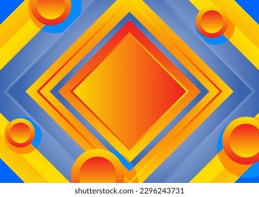 fondo colorido abstracto con un concepto de geometría azul y naranja ilustración vectorial