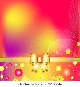 colorful abstract background with bow (also available jpeg version)