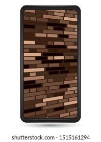 Colorful abstract background with bricks. Modern screen design for mobile application