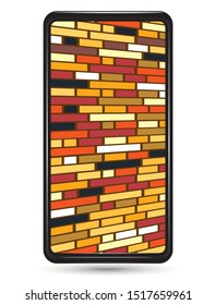 Colorful abstract background with bricks. Modern screen design for mobile application