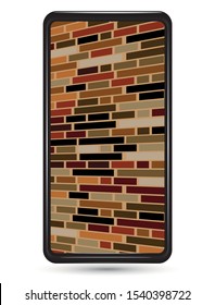 Colorful abstract background with bricks. Modern screen design for mobile application