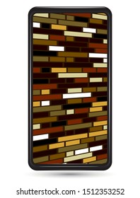Colorful abstract background with brickwork. Modern screen design for mobile application