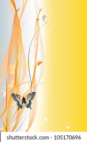 colorful abstract background with butterfly