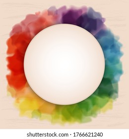 Colorful abstract background with circle design illustration