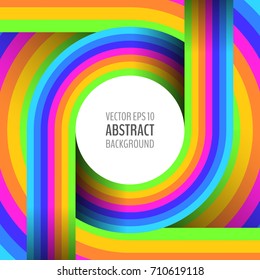 Colorful abstract background with circle frame. Vector illustration for your graphic design.