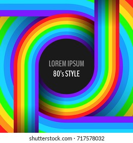 Colorful abstract background with circle frame. Vector illustration for your graphic design.