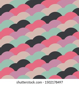 Colorful abstract background from circles forming modern pattern.