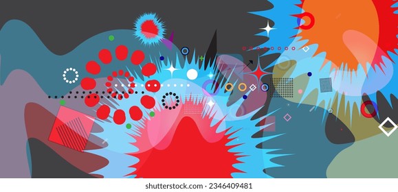 Farbiger abstrakter Hintergrund mit Kreise und Linien. Vektorgrafik