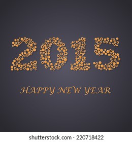 Colorful abstract background from circles. New year 2015