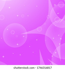 Colorful abstract background with circles and stars. Simple flat vector illustration.