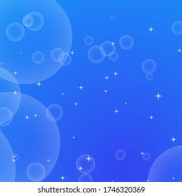 Colorful abstract background with circles and stars. Simple flat vector illustration.