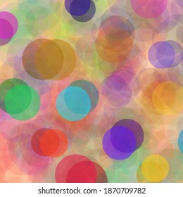 Colorido fondo abstracto con círculos coloridos. Ilustración del vector