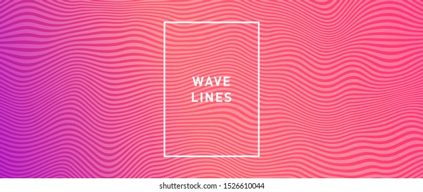 Colorful abstract background, color gradient purple, red, pink with horizontal wavy lines, for your best design