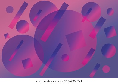Colorful abstract background. Composition of geometric shapes. Vector illustration.