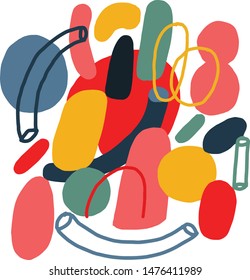 Colorful abstract background. Composition with geometric shapes