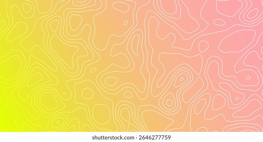 Fondo abstracto colorido con líneas de contorno y textura degradada en tonos pastel