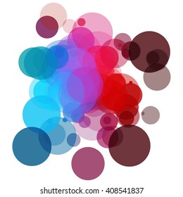 Colorful abstract background is created from circles. Simple elements of design for creation of more difficult ideas.