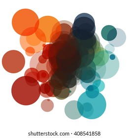 Colorful abstract background is created from circles. Simple elements of design for creation of more difficult ideas.