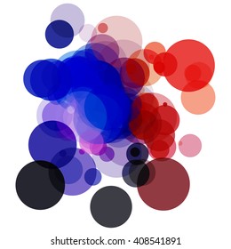 Colorful abstract background is created from circles. Simple elements of design for creation of more difficult ideas.